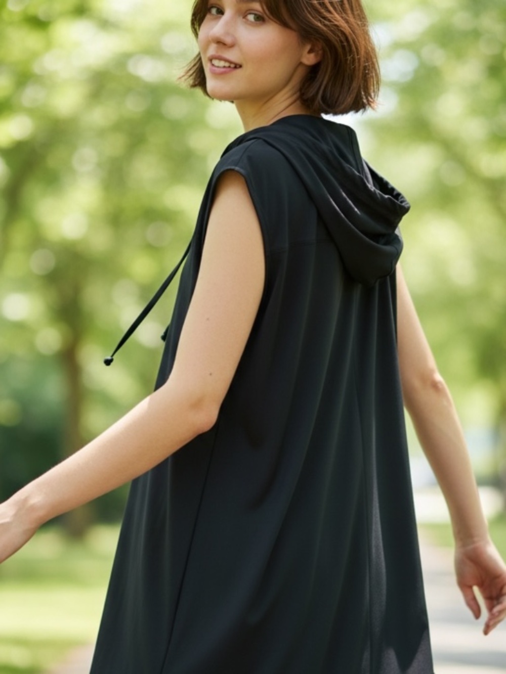 Athleta Black Wick- It sun/swim coverup dress, XL, CB2640 - Picture 7 of 7